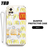 YBD เคสสำหรับ โทรศัพท์ดีไซน์ของแมคโดนัลด์ซิลิโคนนิ่มแบบ Vivo V20 Pro V20SE V2022 Y70 ป้องกันเลนส์ได้อย่างหรูหราที่ V20แผ่น6D