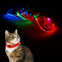 △▬卍 Pet Supplies LED Pet Cat CollarNight Safety Flashing Glow In The Dark Cat LeashDogs Fluorescent Collars