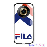 เคสป้องกันฝาหลังกันกระแทกสำหรับ Realme 11 Pro 5G Realme 11 Pro + 5G เคสกระจกเทมเปอร์น้ำแฟชั่นยอดนิยมโลโก้กีฬา