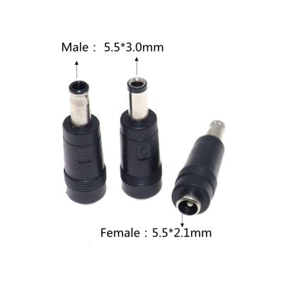 5Pcs DC 5.5 X 2.1mm Female to 5.5 x 3.0mm Male Converter Power Plug Charger Adapter for Samsung Laptop Adapter DC Output Jack  Wires Leads Adapters