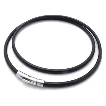 Men's jewelry leather on sale necklace