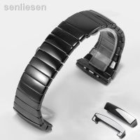 สายนาฬิกาข้อมือเซรามิกสำหรับชุดเพชรเงินเรดาร์ Sintra Black Chain สำหรับทั้งหญิงและชายนาฬิกาพิเศษ17mm26mm อุปกรณ์เสริมสำหรับนาฬิกา