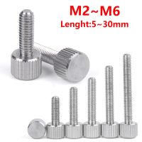 304 Stainless Steel Thumb Screws Metric Thread Knurled Head Manual Adjustment Screws Knurl High Step M2 M2.5 M3 M4 M5 M6