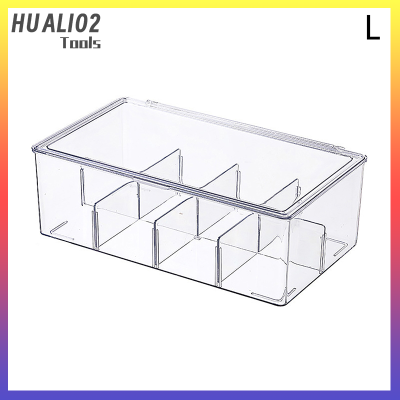 กล่องเก็บของ HUALI02ถุงชากล่องใส่ของเอนกประสงค์สำนักงานกล่องพร้อมฝาปิดกล่องเก็บของอะคริลิคจัดถุงกาแฟกล่องแบ่ง
