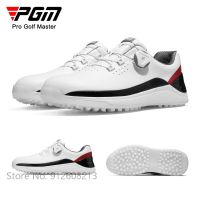 PGM Men Waterproof Golf Shoes Anti-slip Sports Sneakers Rotating Buckle Training Footwear Male Breathable Casual Shoes39-45