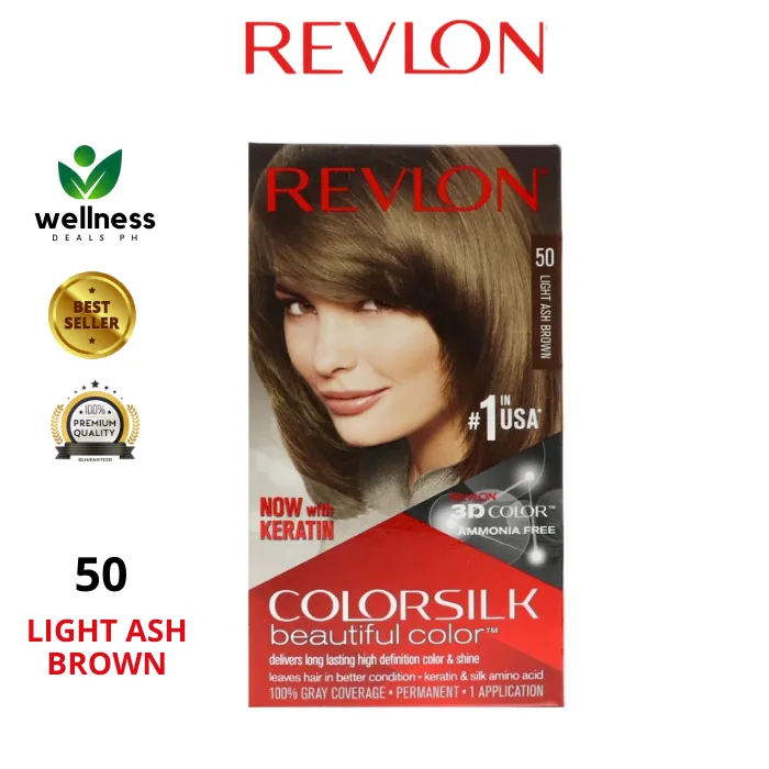 Revlon Colorsilk Beautiful Color with Keratin No. 50 LIGHT ASH BROWN ...