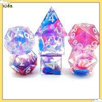 VJDA Polyhedral ลูกเต๋าดิจิตอลมังกร คริสตัลคริสตัลคริสตัล เรซิน ลูกเต๋า DND ของเล่นตามบทบาท ตารางความบันเทิง ของเล่นสำหรับปาร์ตี้เกมไพ่ทาโรต์