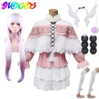 DIOCOS Kobayashi-San Chi No Maid Dragon Kamui Kanna Cosplay Costume Wigs Headwear Horns Cos Props 90Cm Women Wig