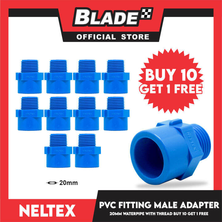 Buy 10 Get 1 Free! Neltex PVC Fitting Male Adapter Water Pipe With