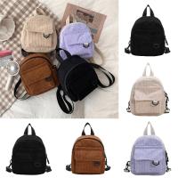 QianXing Shop Women Backpacks Schoolbags Travel Small Bag Corduroy Mini Backpack