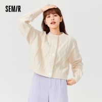 SEMIR เสื้อกันหนาวตัวโคร่งสำหรับผู้หญิงเสื้อสเวตเตอร์ถักแขนกุดทรงหลวมสไตล์ใหม่สำหรับฤดูหนาวปี2021เสื้อกันหนาวสวมสบายเรียบง่าย