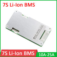 BMS 7S 24V 10A 15A 20A 25A 18650 Li-Ion Lithium แบตเตอรี่บอร์ดป้องกัน Balancer Energy Storage Solar Street โคมไฟ3.7V