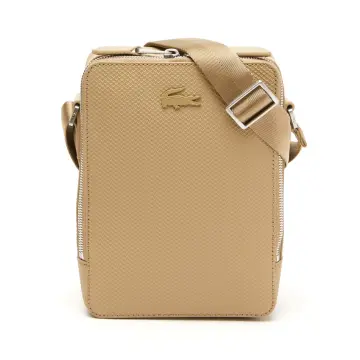 Lacoste Unisex Chantaco Matte Stitched Leather Vertical Camera Bag