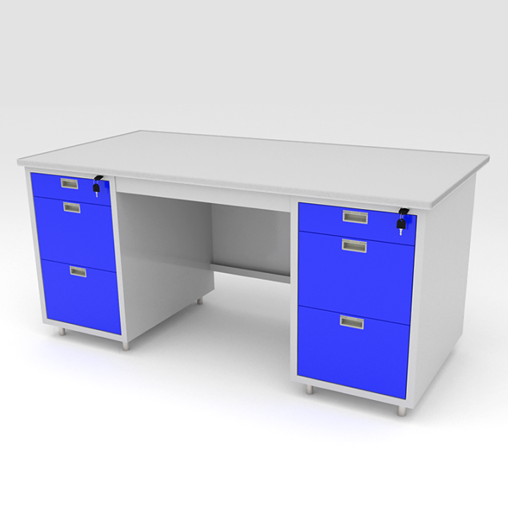 lucky-world-โต๊ะทำงาน-1-6-เมตร-รุ่น-dx-52-33-สีน้ำเงิน
