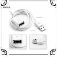 UBEWLB 1M-3ft สีขาวสายสัญญานเสียงตัวผู้ไปยัง USB สายปลั๊กตัวเมียพีซีแล็ปท็อปโน๊ตบุคสายต่อขยายสำหรับ2.0