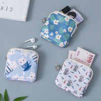 Girls Diaper Napkin Storage Bag Cute Sanitary Pads Pouch Coin Purse Jewelry Organizer Bags Credit Card Case With Zipper Pocket