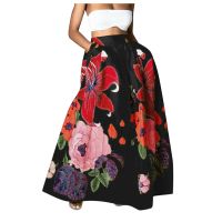 【CC】❡  Floral Print Skirts Length Waist Beach Skirt Юбка Женская Faldas Dropshiping