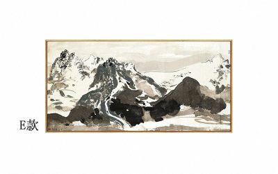 HAOCHU 7 Vintage แบบดั้งเดิมจีนจีนตอนใต้สีน้ำที่มีชื่อเสียงเทือกเขาภาพวาดผ้าใบขนาดใหญ่รูปภาพสำหรับตกแต่งบ้าน