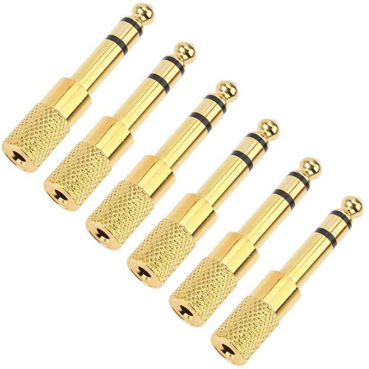 Quarter Inch Adapter, 6.35mm (1/4 Inch) Male to 3.5mm (1/8 Inch) Female Headphone Jack Plug