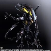 Play Arts Kai Aliens Colonial Marines Alien Warrior No.2 Spitter PVC Action Figure Collectible Model Toys Doll Gift 25CM