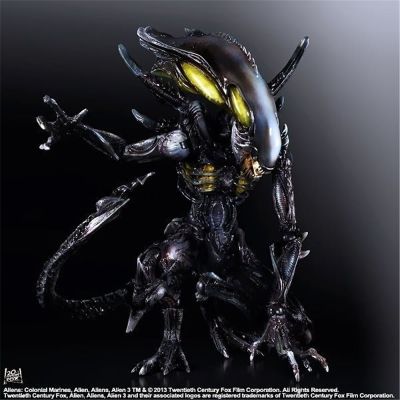 Play Arts Kai Aliens Colonial Marines Alien Warrior No.2 Spitter PVC Action Figure Collectible Model Toys Doll Gift 25CM