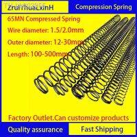 ◎▩✸ 65MN Strong Compression Spring Steel Mechanical Cylindrical Spiral Coil Rotor Return Force Diameter 1.5mm 2.0mm Length 100-500mm