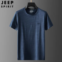 JEEP SPIRIT ชายฤดูร้อนคอรอบสบายๆแขนสั้นเสื้อยืด