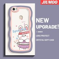 เคส JIUMOO สำหรับ Xiaomi Redmi Note เคส Y1 5A สุดสร้างสรรค์ลายการ์ตูนกระต่ายสปอร์ตแฟชั่นสุดสร้างสรรค์ขอบครีมเป็นลอนเลนส์กล้องถ่ายรูปเคสป้องกันทนแรงกระแทกซิลิโคนนิ่มเคสใสน่ารัก