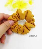 NK21 โดนัทรัดผม หนังยางรัดผม ไซส์มินิ Mini scrunchies , Yellow crunchies,Scrunchies,Scrunchy,Hair accessories,Elastic hair tie