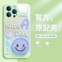 ANBV MALL เคส ไอโฟน หน้ายิ้มภาษาอังกฤษ apple 14promax เคสมือถือ 13proiPhone14plus creative 8 ฝาครอบป้องกัน