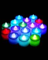 เทียนไฟ LED วิ่งสลับ 7 สี สเต็ปสลับกระพริบสลับสีไปมา จำนวน 1 ชิ้น แถมฟรีถ่านกระดุม3 ก้อน