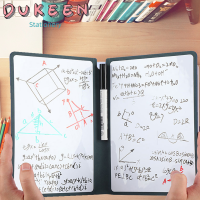 DUKEEN สมุดโน้ต A5สีขาวแบบนำกลับมาใช้ใหม่ได้,สมุดโน้ตหนังบันทึกแบบไม่มีปากกาไวท์บอร์ดลบผ้าสำหรับวางแผนรายสัปดาห์สมุดสำนักงานแบบพกพาที่มีสไตล์