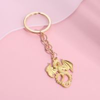 Metal Keychain Gold Color Chains Souvenir Gifts Men Car Hanging Jewelry