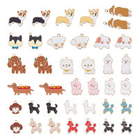1Box 38Pcs 19 Style Enamel Dog Charms Lovable Poodle Dog Charms Alloy Teddy Dog Pendants Colourful Dog Charms Animals Dog Pendants for Earrings Necklace Dangle Jewelry Making 16mm to 37mm