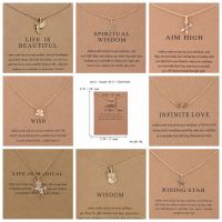 Korean New Fashion Creative Paper Card Gold Plated Necklace Woman Fashion Pearl Leaf Short Chain Pendant Woman Jewelry Gift