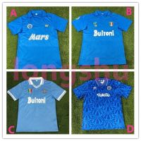 เสื้อกีฬาแขนสั้น ลายทีมชาติฟุตบอล Napoli Naples 1986 1987 1988 1989 1991 1993 ชุดเหย้า สไตล์เรโทร เรโทร ไซซ์ S-XXL