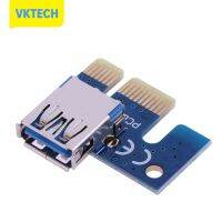 [Vktech] PCI Express 1X เป็น USB 3.0อะแดปเตอร์ตัวเมียสำหรับ PCIe Riser Bitcoin BTC Mining Blue