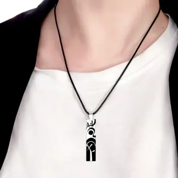 NNPRO Anime One Piece Rope Chain Silver Pendant For Men & Boys Rhodium  Stainless Steel Locket