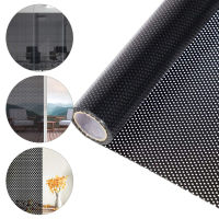 Self-adhesive Mesh Window Film Privacy Room Darkening Window Glass Sticker Anti-uv Dotted Window Cling For Home Office-Lusjeh