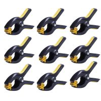 9pcs/lot Woodworking Spring Clamp A-shape Plastic Wood Clips Hardware Woodworking Tools Grampo Marceneiro Clips Pins Tacks
