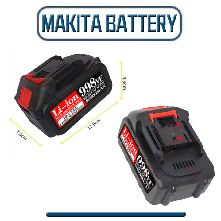 แบตเตอรี่ลิเธียม-20v-แบตเตอรี่-makita-998vf-99800mah-แบตเตอรี่แบบชาร์จไฟได้-แบตเตอรี่สำรอง-เครื่องเจาะเลื่อยไฟฟ้าสำหรับเครื่องบด-makita-battery