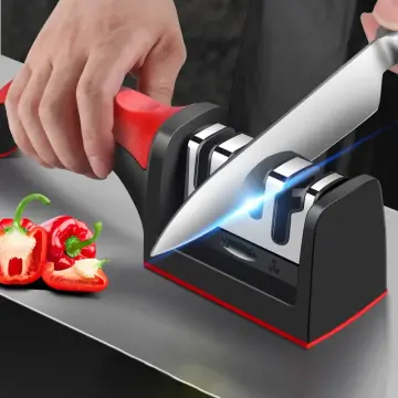 Kitchen 3 Segment Knife Sharpener Household Multi-Functional Hand-Held  Three-Purpose Black Sharpening Stone Knives Sharpeners