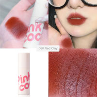 แททตี้?ใหม่2023?PINKCOCO ลิปสติกเคลือบด้านสำหรับนักเรียนทำจากกำมะหยี่สีลิปเคลือบริมฝีปากสีแดง PINKCOCO