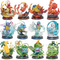 Pokemon PVC Action Figure Squirtle Charmander Bulbasaur Charmeleon Wartortle Vulpix ของเล่นสะสมสำหรับเด็กวันเกิดของขวัญ