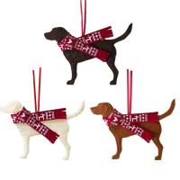 Dog Christmas Ornaments 2D Acrylic Dog Ornaments Christmas Pendant Anti-Fade Cute Christmas Decor Tree Ornaments for Playrooms Dining Rooms Bedrooms Homes regular