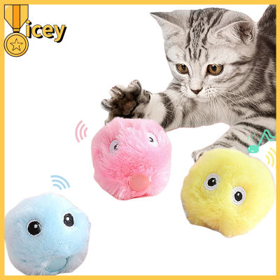 Iceyhome Store ของเล่นออกกำลังกายไล่ล่าแมวสีสันสดใส,3ชิ้นบอลของเล่นของเล่นมีเสียงอุปกรณ์สำหรับสัตว์เลี้ยงสำหรับแมวในบ้าน