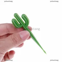 yizhuoliang 6ชิ้น/แพ็ค Cactus Fruit Forks ขนมส้อมฟันเด็กบนโต๊ะอาหารอาหาร Picks