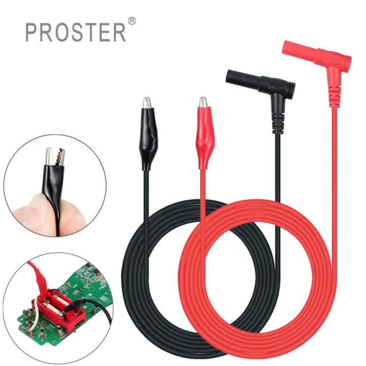 For Multimeter Labs Test Lead Banana Plug to Alligator Clip Heavy Test ...