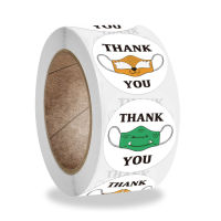 500pc white Thank you Stickers Quarantine Survived Round Label Stickers For Envelope Scrapbooking Gift package Sealing Decor