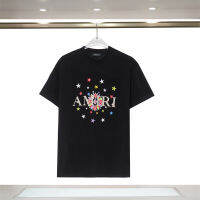 [ผ้าฝ้าย100%/ในสต็อก] Amiris Unisex T เสื้อสี Pentagram Logo Huruf แขนสั้นเสื้อลำลองสวมใส่ทุกวันคุณภาพสูง Tees S-3XL
